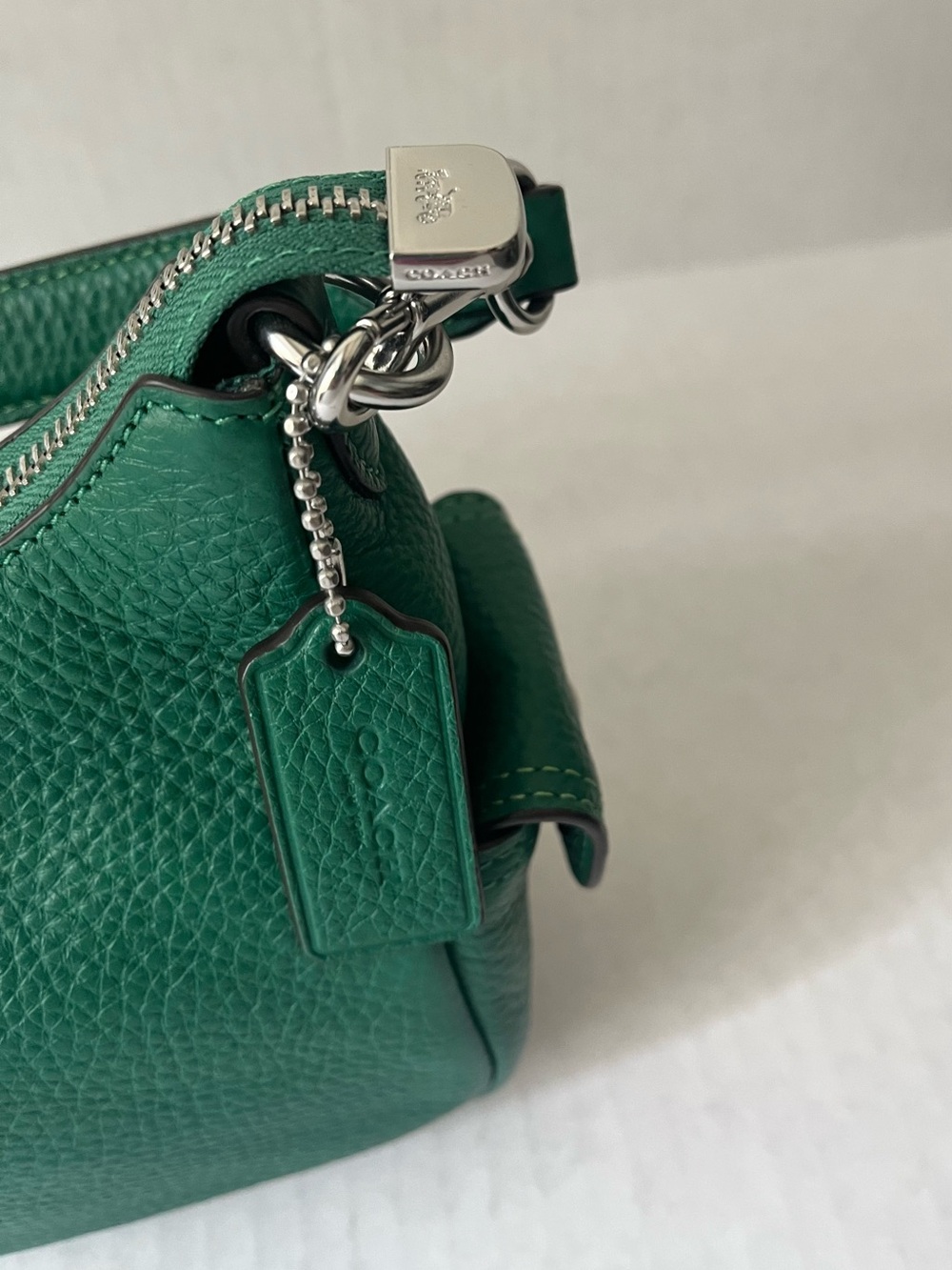 COACH Pennie Shoulder Bag 25 Green C7222 - Picture 7 of 13